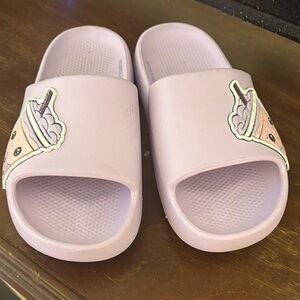 Lilac Slide Sandals with Ice Cream Design